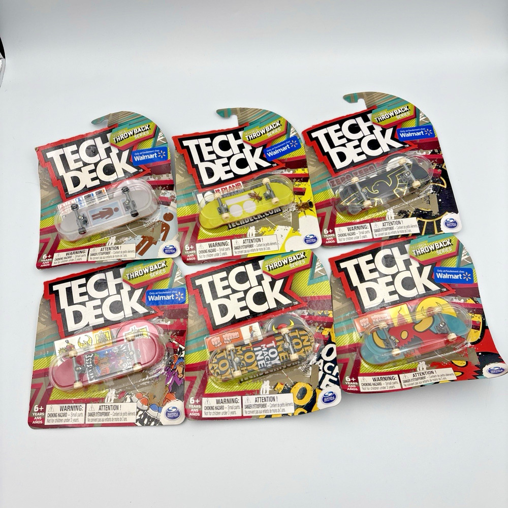 Tech Deck Throwback Series Walmart Exclusive Lot Of 6 Rare + Ultra Rares